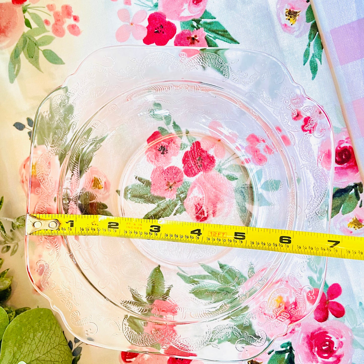 Vintage Pink Depression Glass Dome Covered Butter Dish
