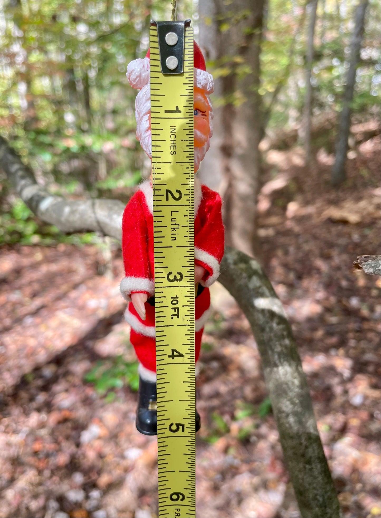 santa ornament christmas 1950s red felt santa plastic made in japan christmas decor vintage christmas decorations gift thebrokenbirdcompany free shipping