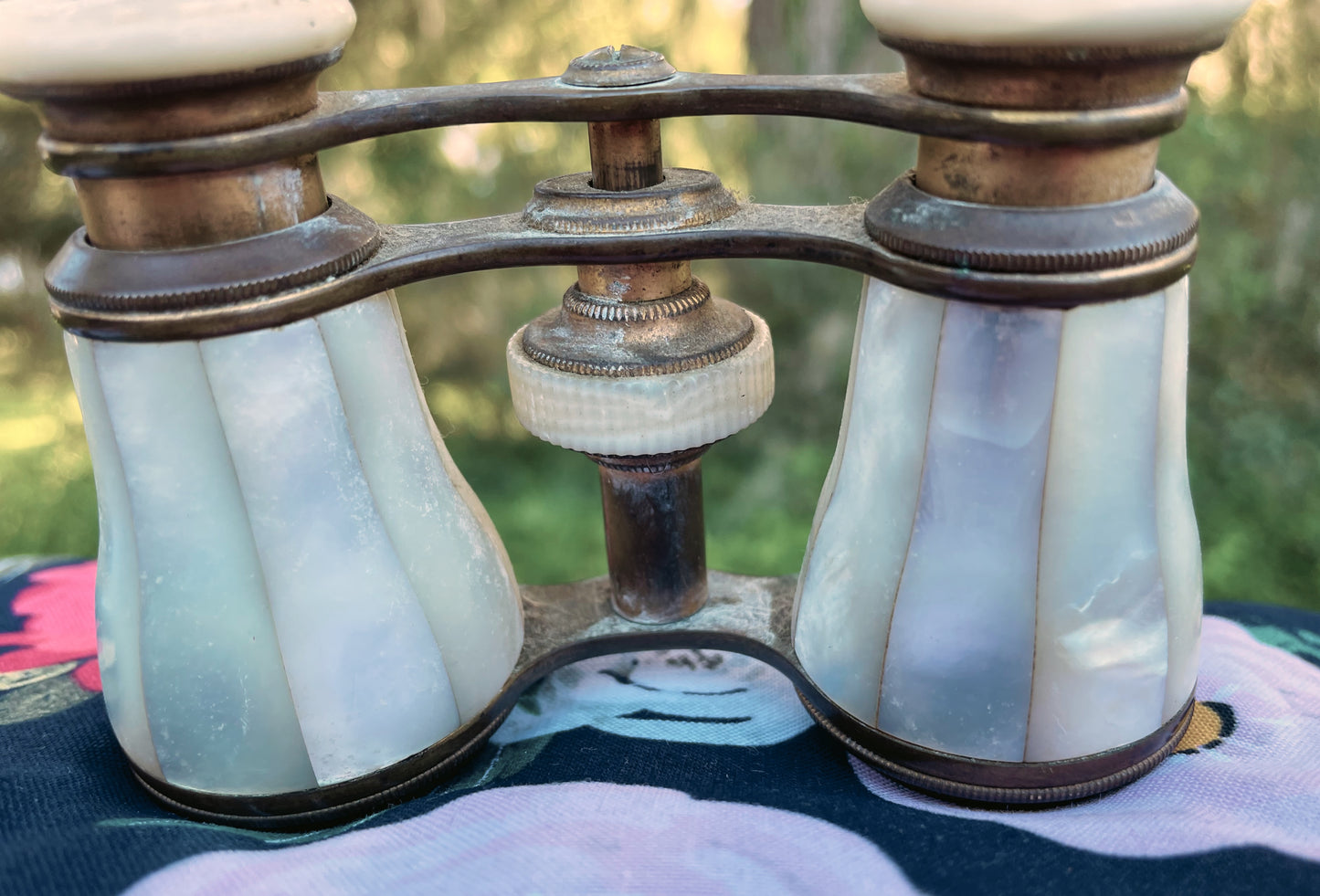 Vintage Verei Mother Of Pearl French Opera Binocular Viewing Glasses