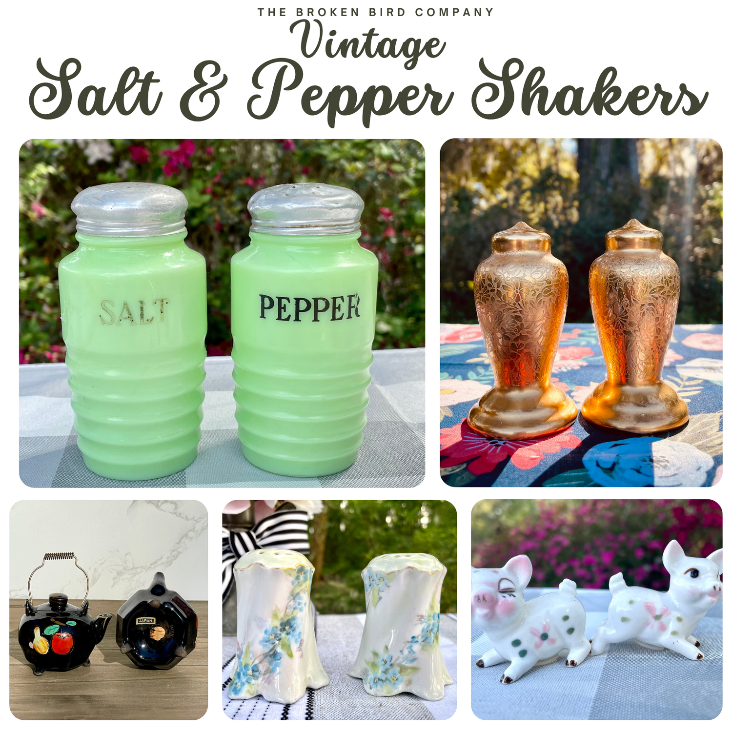 Antique Salt and Pepper Shakers | Vintage Salt and Pepper Shakers