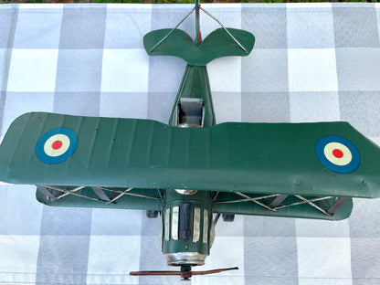 Vintage Large Scale WW1 British Propeller Fighter Plane Replica Home Decor Office Decor Air Plane Collector’s Gift