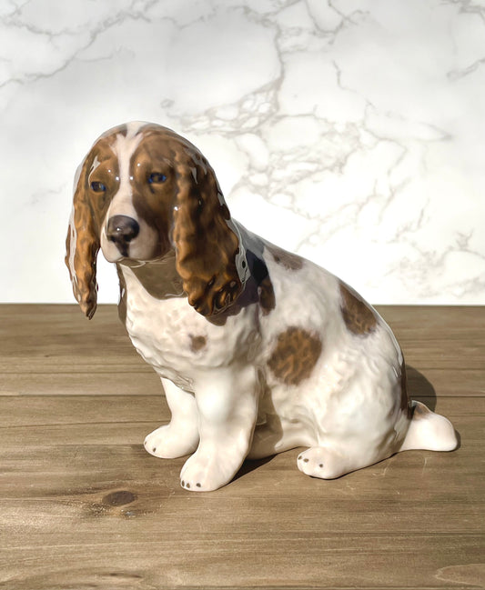 Vintage royal Copenhagen cocker spaniel dog figurine statue porcelain RC 1964 5 inch dog figurine thebrokenbirdcompany rare gift for her Christmas free shipping dog statue dog lover brown english springer spaniel hunting dog figurine rare Royal copenhagen porcelain statues  gifts fast shipping