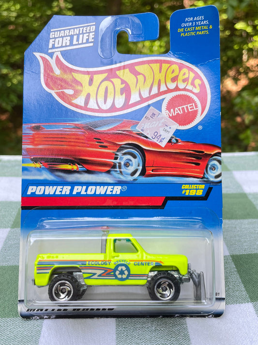 1990s Hot Wheels 2781 california power plower chevy truck ecology recycle center hot wheels lime green truck beach cruiser thebrokenbirdcompany  collector #198 collector item vintage gift toys vintage toys free shipping