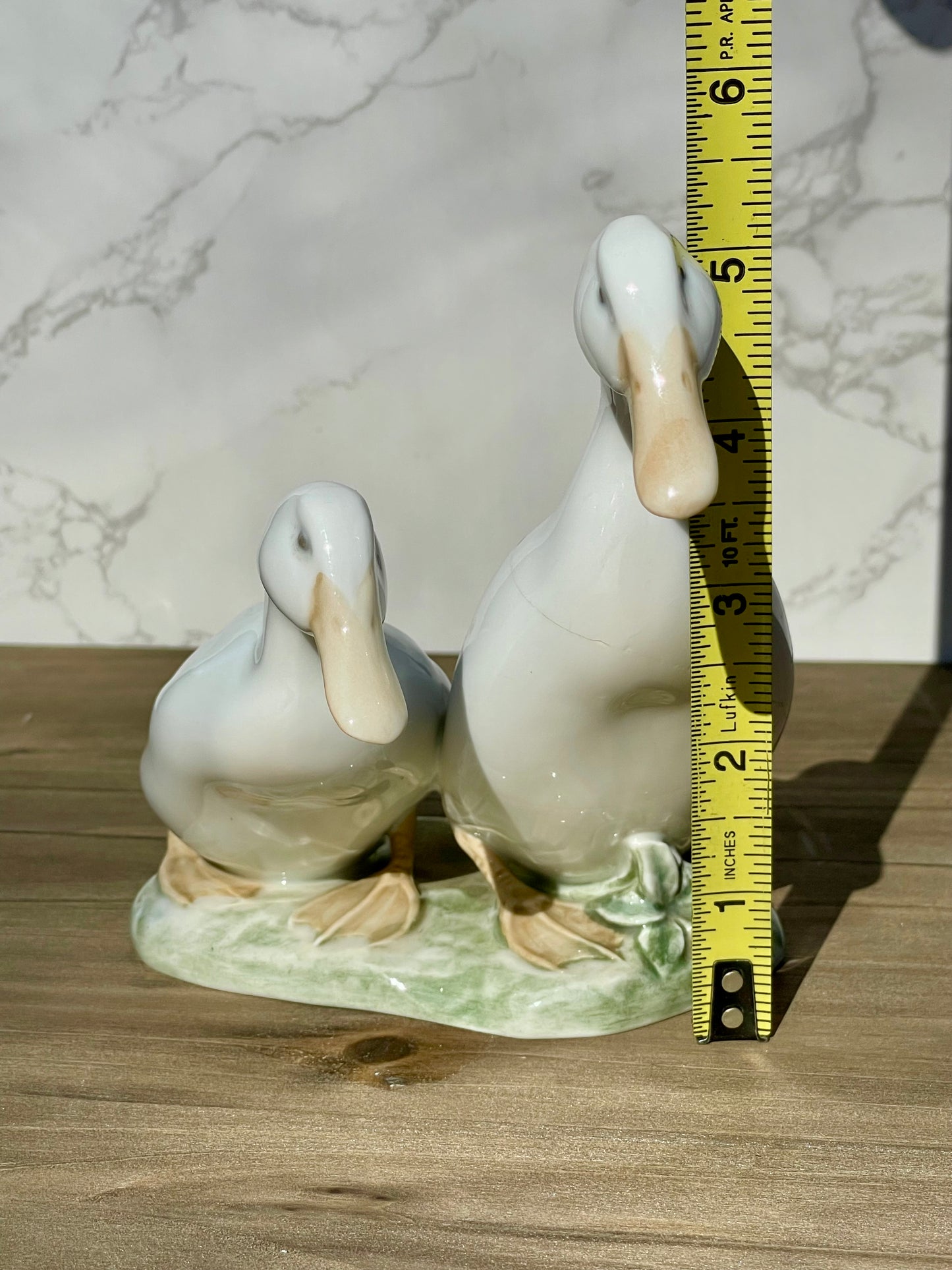 Royal copenhagen 1961 drake and duck figurine 2128 SF designed by olaf mathiesen in 1920s duck lovers gift duck statue thebrokenbirdcompany free shipping house warming gift rare RC statue Ducks walking 5.25 inch height discontinued royal copenhagen figurines white ducks green grass base