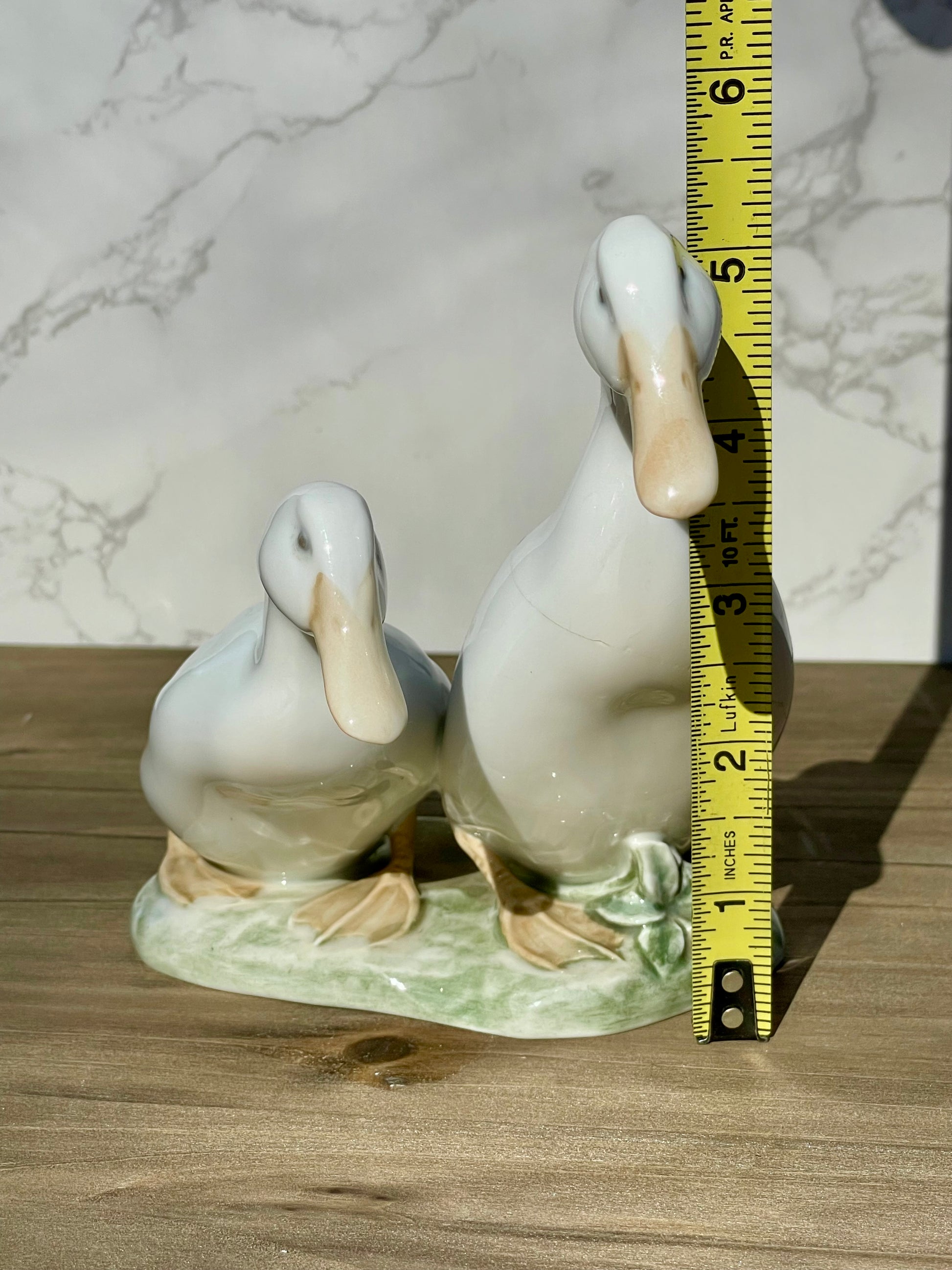 Royal copenhagen 1961 drake and duck figurine 2128 SF designed by olaf mathiesen in 1920s duck lovers gift duck statue thebrokenbirdcompany free shipping house warming gift rare RC statue Ducks walking 5.25 inch height discontinued royal copenhagen figurines white ducks green grass base