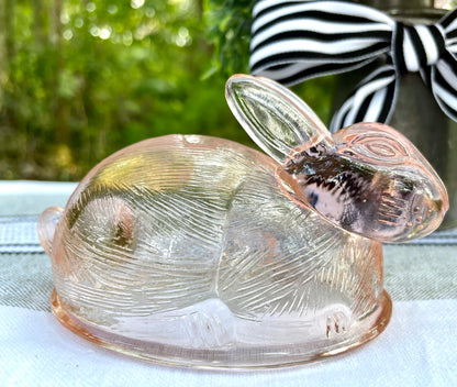 Pink glass bunny baby nursery decor vintage pink glass Easter bunny decor unique gift Thebrokenbirdcompany nursery rare gift vintage pink glass pink Easter decor birthday gift