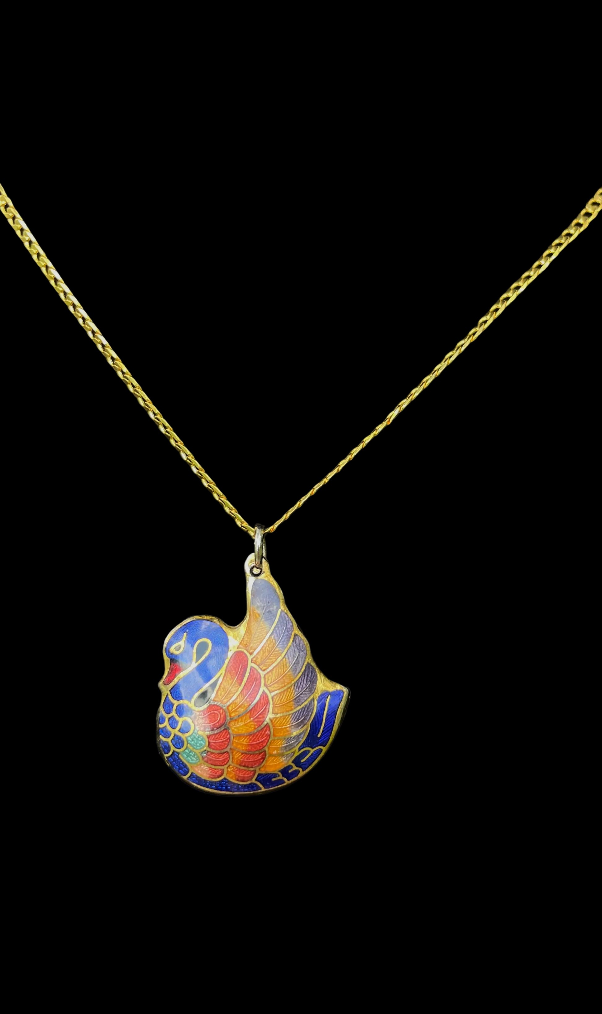 vintage cloisonne pendant
- cloisonne swan necklace
- enamel bird charm
- puffy swan jewelry
- multicolored enamel pendant
- 1970s vintage jewelry
- Chinese cloisonne enamel
- retro bird necklace
- swan symbol jewelry
- colorful costume jewelry
- gold tone chain pendant
- animal theme accessory
- bohemian enamel charm
- 1980s retro pendant
- grace love beauty symbol
Thebrokenbirdcompany 
Free shipping
Gift for her