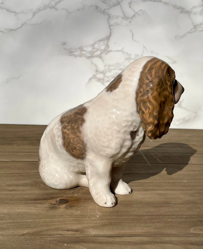 Vintage royal Copenhagen cocker spaniel dog figurine statue porcelain RC 1964 5 inch dog figurine thebrokenbirdcompany rare gift for her Christmas free shipping dog statue dog lover brown english springer spaniel hunting dog figurine rare Royal copenhagen porcelain statues etsy gifts fast shipping