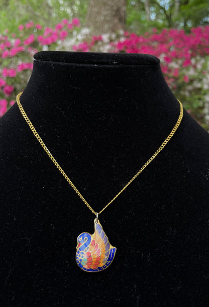 vintage cloisonne pendant
- cloisonne swan necklace
- enamel bird charm
- puffy swan jewelry
- multicolored enamel pendant
- 1970s vintage jewelry
- Chinese cloisonne enamel
- retro bird necklace
- swan symbol jewelry
- colorful costume jewelry
- gold tone chain pendant
- animal theme accessory
- bohemian enamel charm
- 1980s retro pendant
- grace love beauty symbol
Thebrokenbirdcompany 
Free shipping
Gift for her
