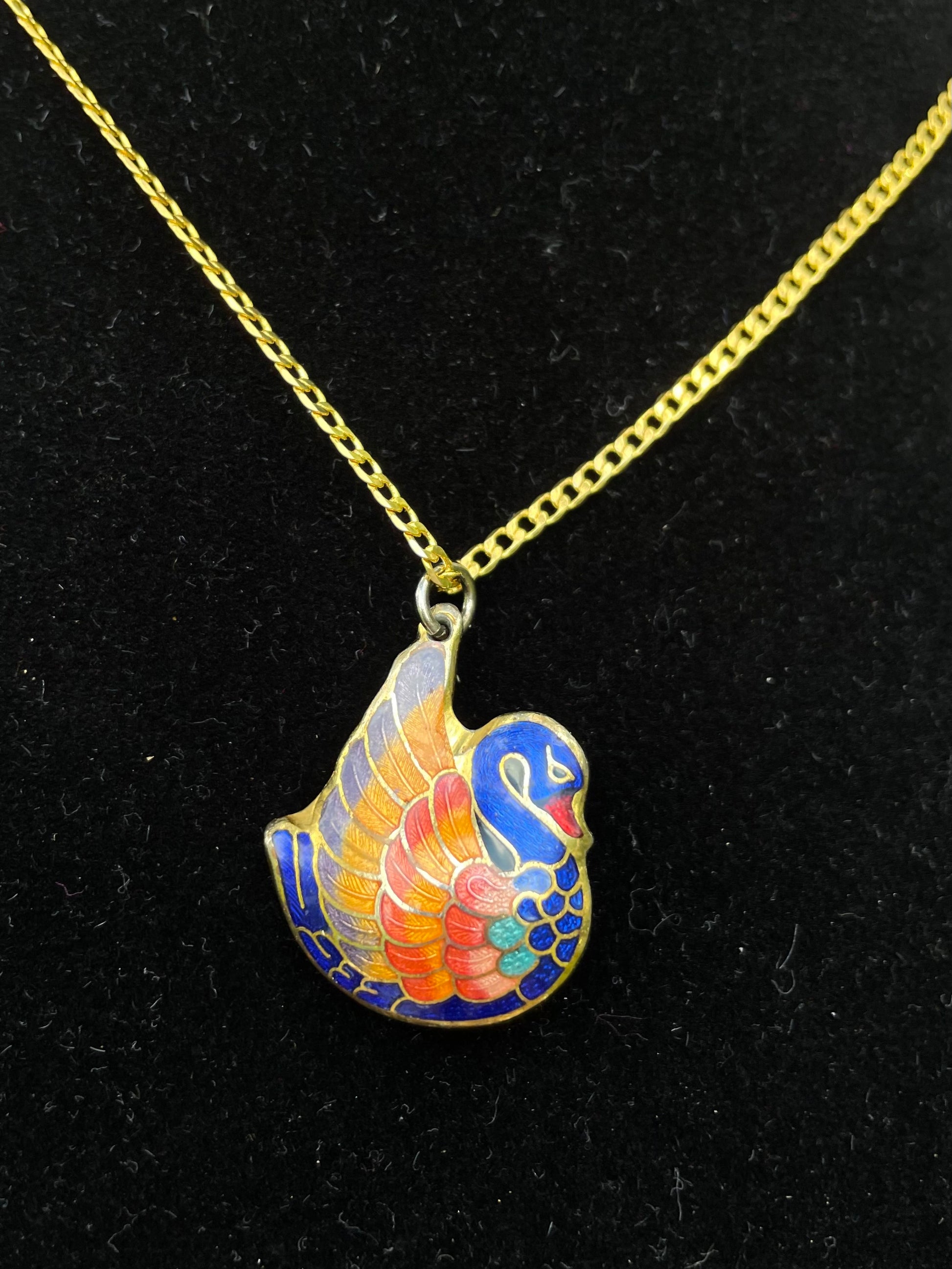 vintage cloisonne pendant
- cloisonne swan necklace
- enamel bird charm
- puffy swan jewelry
- multicolored enamel pendant
- 1970s vintage jewelry
- Chinese cloisonne enamel
- retro bird necklace
- swan symbol jewelry
- colorful costume jewelry
- gold tone chain pendant
- animal theme accessory
- bohemian enamel charm
- 1980s retro pendant
- grace love beauty symbol
Thebrokenbirdcompany 
Free shipping
Gift for her