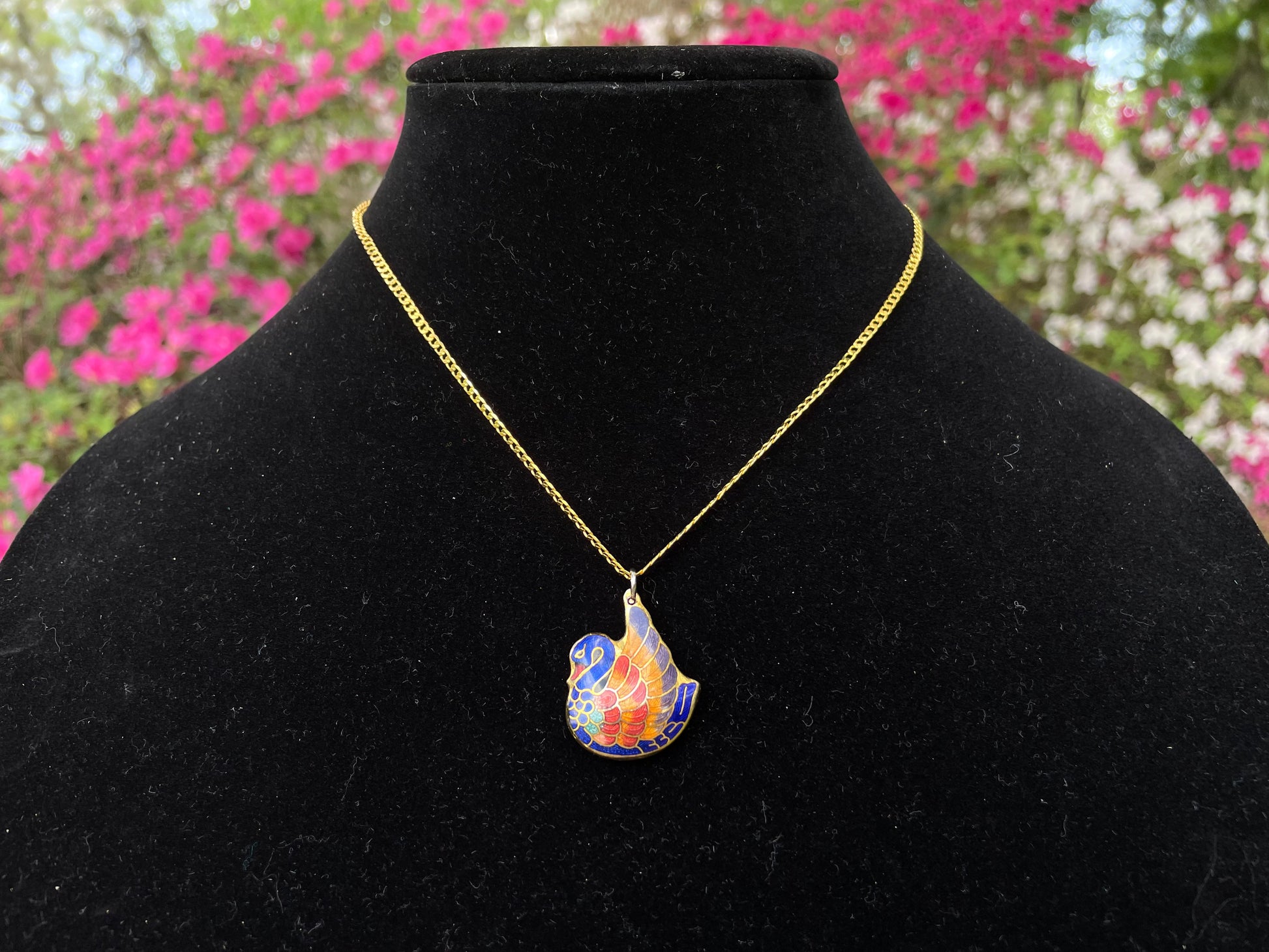 vintage cloisonne pendant
- cloisonne swan necklace
- enamel bird charm
- puffy swan jewelry
- multicolored enamel pendant
- 1970s vintage jewelry
- Chinese cloisonne enamel
- retro bird necklace
- swan symbol jewelry
- colorful costume jewelry
- gold tone chain pendant
- animal theme accessory
- bohemian enamel charm
- 1980s retro pendant
- grace love beauty symbol
Thebrokenbirdcompany 
Free shipping
Gift for her