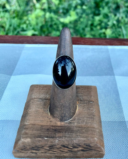 black obsidian ring, sterling silver obsidian ring, vintage statement ring, wide band silver ring, large oval black stone ring, bohemian jewelry, cabochon obsidian ring, unisex silver ring, gothic jewelry, minimalist statement ring, natural volcanic glass ring, handmade sterling silver ring, bold silver ring, black gemstone ring
“vintage sterling silver black obsidian cocktail ring”, “large black stone wide band ring”, “boho silver obsidian jewelry Thebrokenbirdcompany free shipping gift 