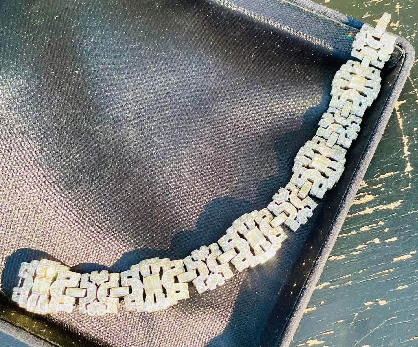 geometric silver links set with elongated baguette-cut clear rhinestones antique Rhinestone art deco bracelet geometric shapes 
hector aguilar jewelry
- taller borda taxco
- eagle 31 hallmark
- hector aguilar bracelet
- taxco sterling silver
- hector aguilar vintage
- mexican sterling bracelet
- eagle mark taxco
- hector aguilar art deco
- taxco eagle 31
- vintage hector aguilar
- aguilar taxco silver
- taller borda sterling
- mexican silver eagle 31
- aguilar rhinestone jewelry