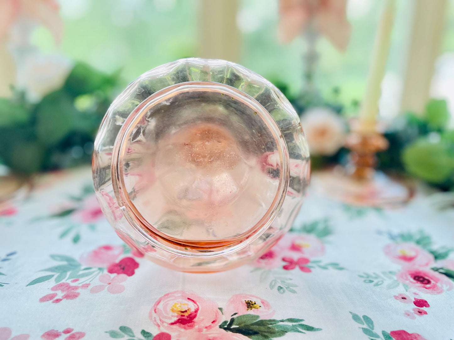 antique pink depression glass pink glass decanter hexagon stopper decanter pink glass decor pink kitchenware pink office decor birthday rare pink decanter Thebrokenbirdcompany pink kitchen antique glass wine decanter pink fancy decanter container