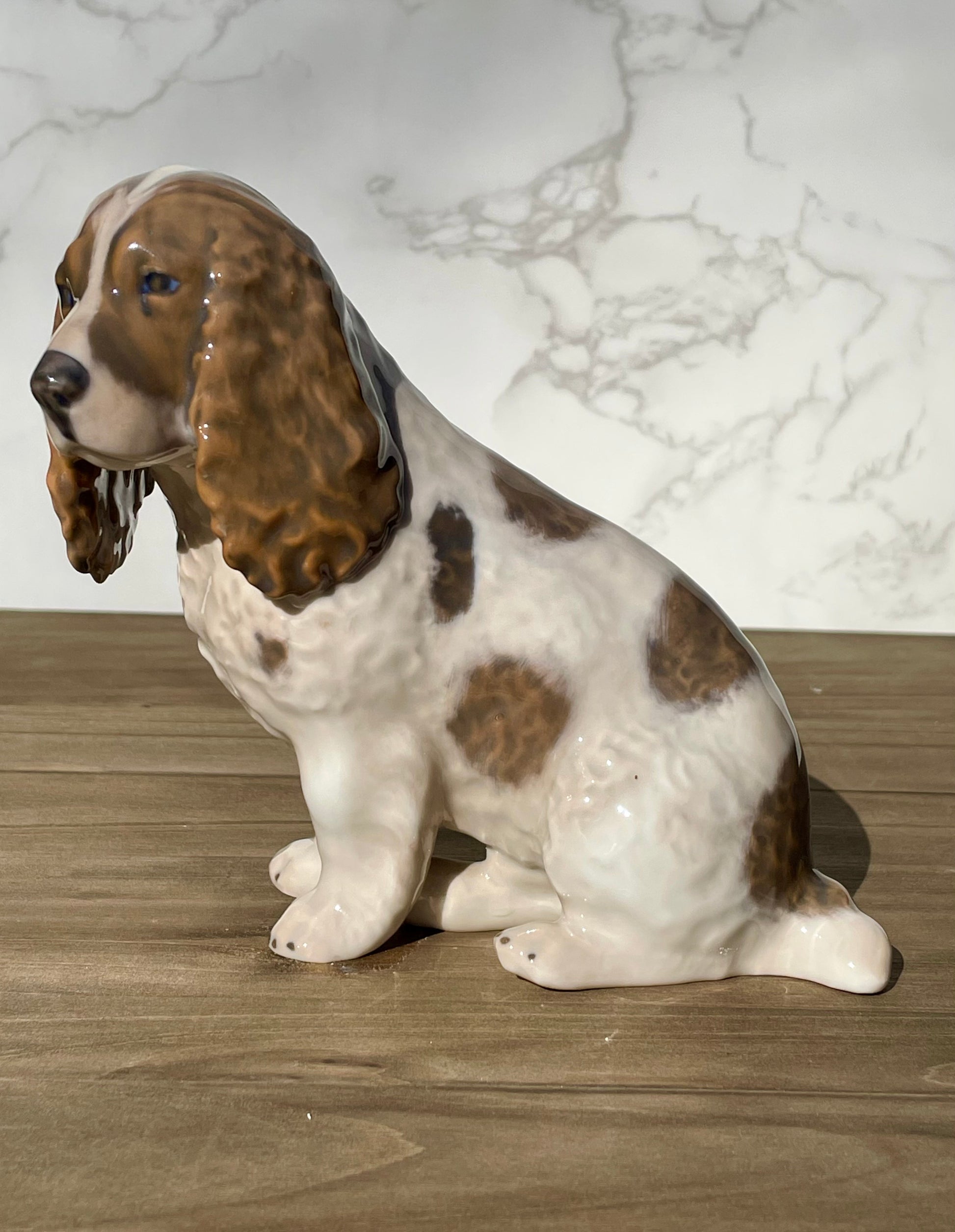 Vintage royal Copenhagen cocker spaniel dog figurine statue porcelain RC 1964 5 inch dog figurine thebrokenbirdcompany rare gift for her Christmas free shipping dog statue dog lover brown english springer spaniel hunting dog figurine rare Royal copenhagen porcelain statues etsy gifts fast shipping