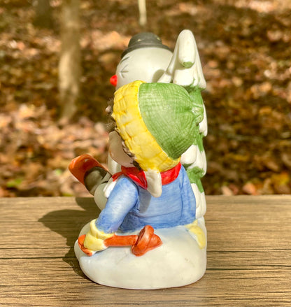 vintage mcm christmas figurine snowman christmas tree decor ucgco thebrokenbirdcompay