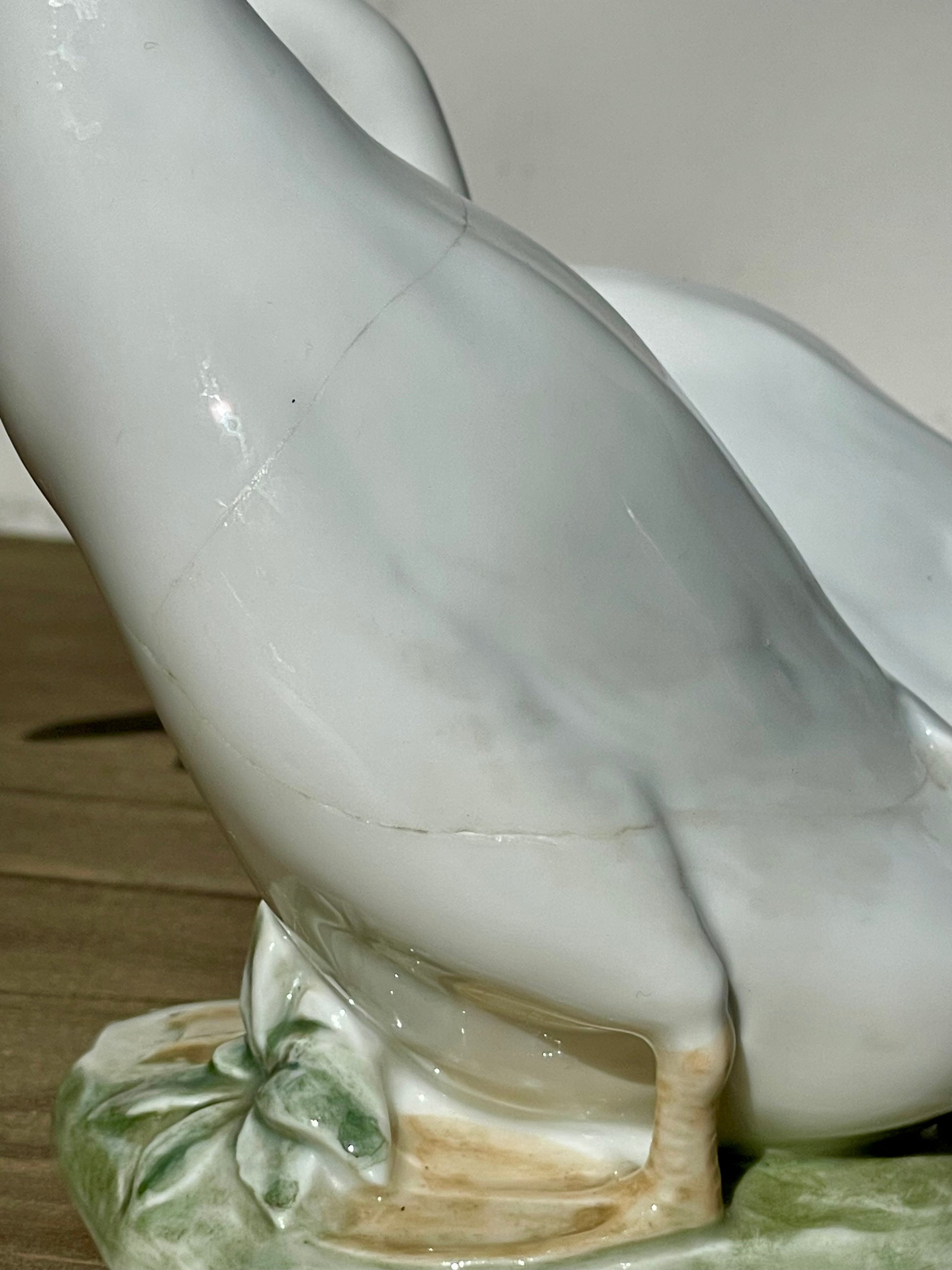 Royal copenhagen 1961 drake and duck figurine 2128 SF designed by olaf mathiesen in 1920s duck lovers gift duck statue thebrokenbirdcompany free shipping house warming gift rare RC statue Ducks walking 5.25 inch height discontinued royal copenhagen figurines white ducks green grass base