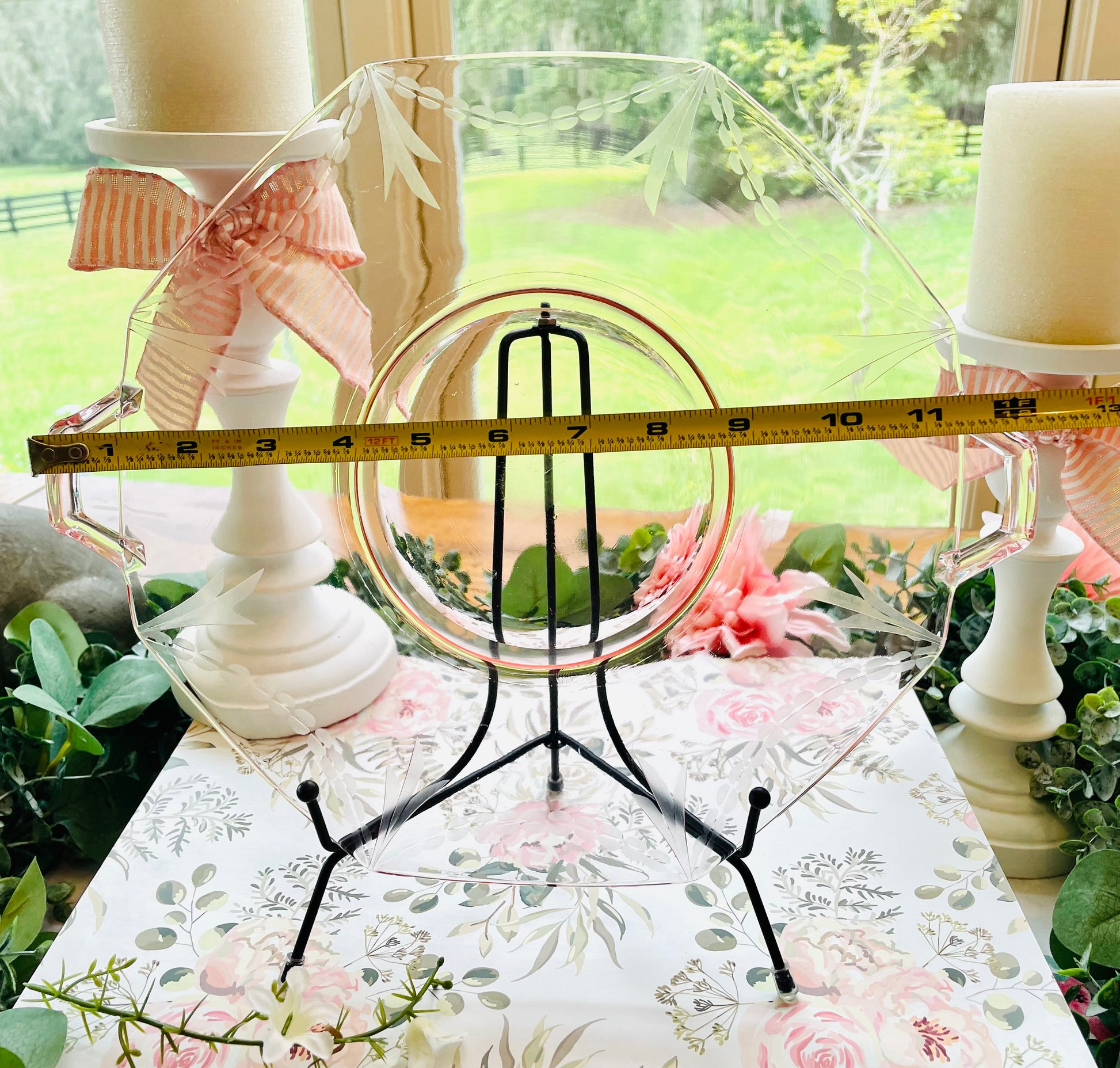antique glass pink depression glass cake plate thebrokenbirdcompany party plate cake plate pink glass pink kitchenware pink plate pink birthday gift rare pink glass octagon shaped plate fancy plate for cake antique pink cake plate