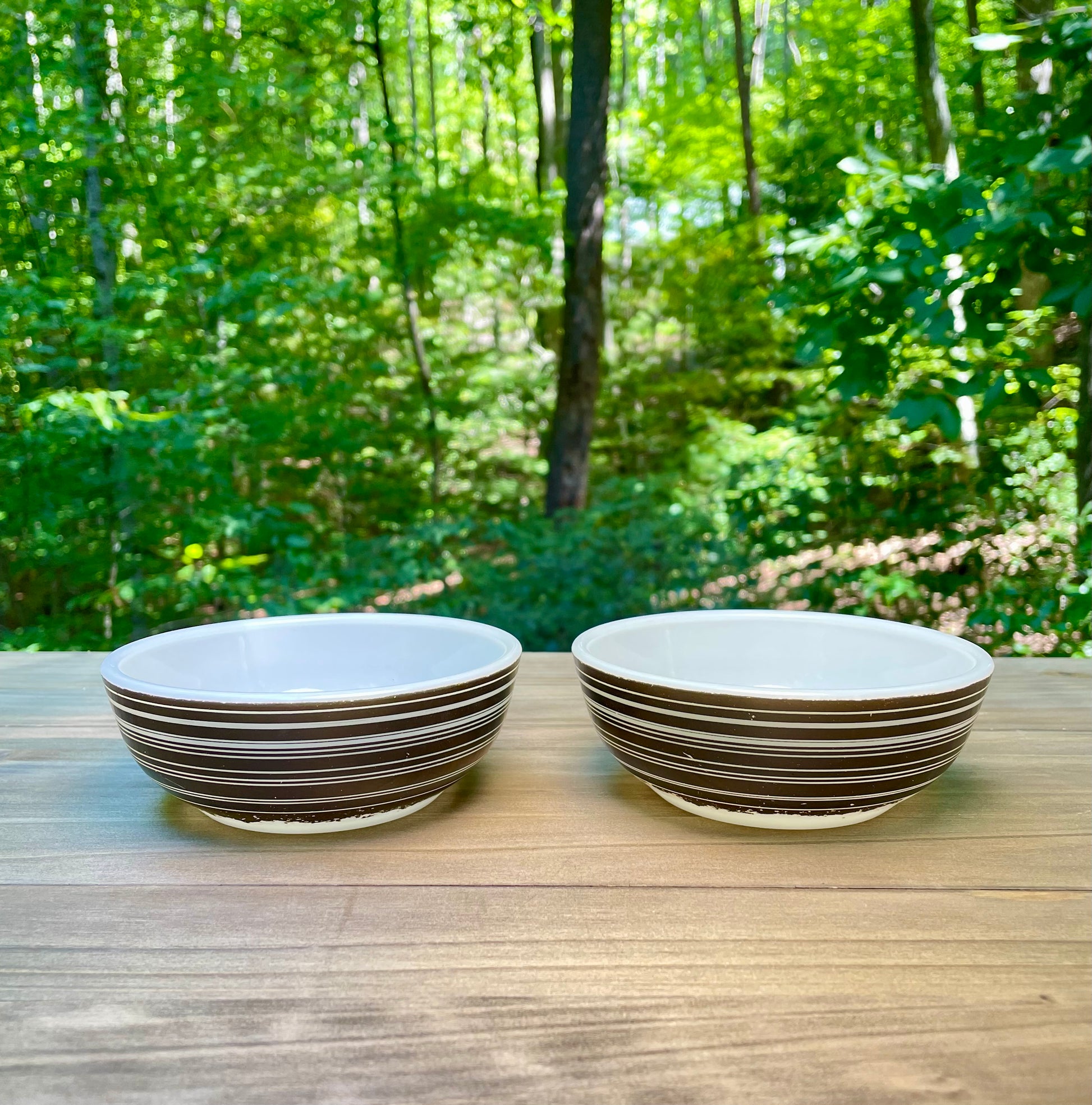 pre pyrex opalware corning ittle joe glassblower logo ovenware black striped cereal bowl soup bowl 15 ounce milk glass tableware macbeth evenas company 1936 corning rare kitchenware  collector bowl antique rare pyrex gift christmas gift for her housewarming gift birthday mothers day pyrex collector gift  glassbowl bowl thebrokenbirdcompany free shipping made in USA