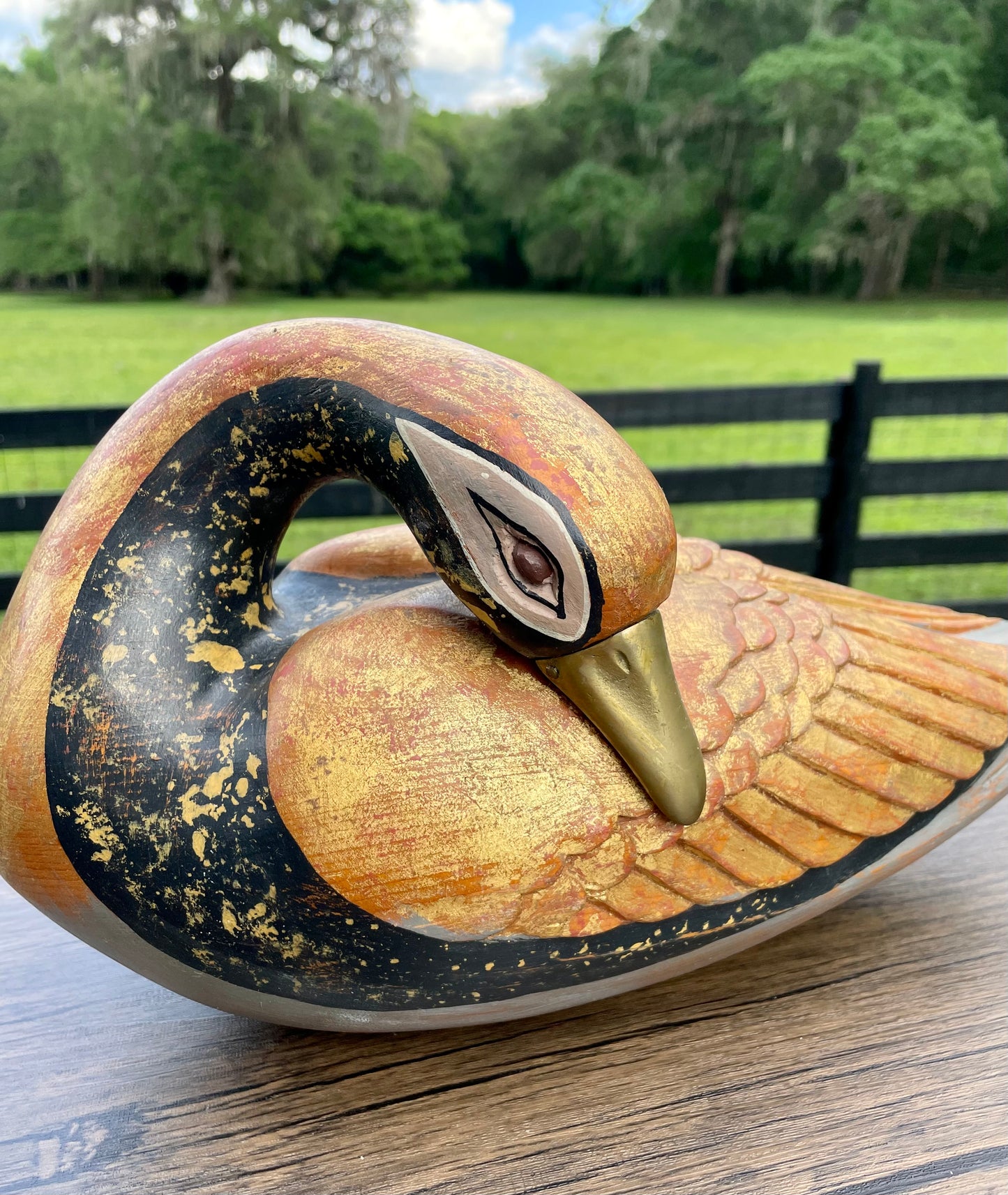 vintage wooden goose, hand carved swan sculpture, J Florentia Italy, Decorative Crafts Inc, Italian decorative bird, distressed wood bird figurine
rustic bird decor, farmhouse shelf decor, antique style swan statue, hand made Italy wood carving, lodge cabin decor, vintage home accents, collectible goose figurine, gold painted wood bird, A 407 Florentia vintage decor, wooden sculpture, Italian handmade, J Florentia, Decorative Crafts, goose figurine, swan statue