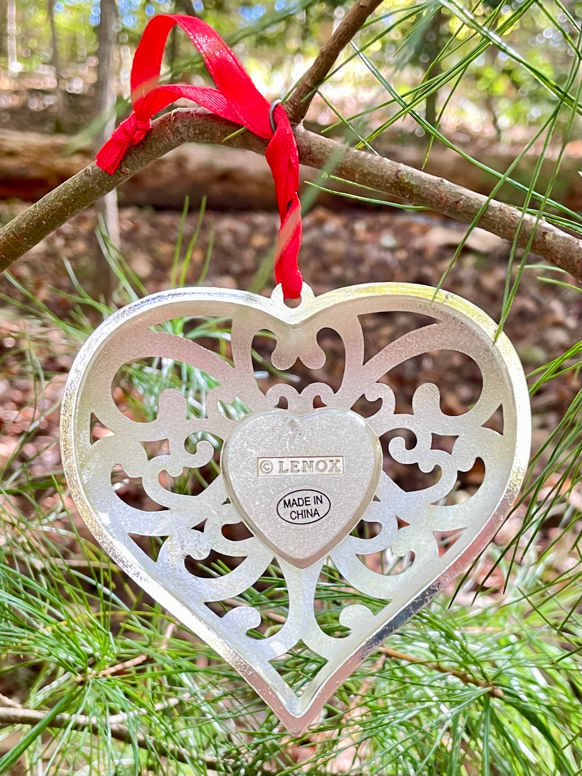 vintage Lenox Bejeweled christmas ornaments silverplate heart snowflake christmas tree spire cross jems in center vintage christmas decorations tree decor holiday gifts thebrokenbirdcompany gift free shipping lenox christmas set of 5 in original boxes jeweled christmas ornaments rare disconntinued lenox gifts