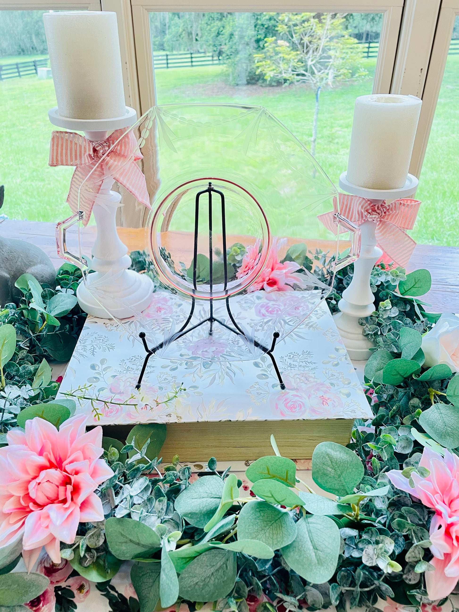 antique glass pink depression glass cake plate thebrokenbirdcompany party plate cake plate pink glass pink kitchenware pink plate pink birthday gift rare pink glass octagon shaped plate fancy plate for cake antique pink cake plate