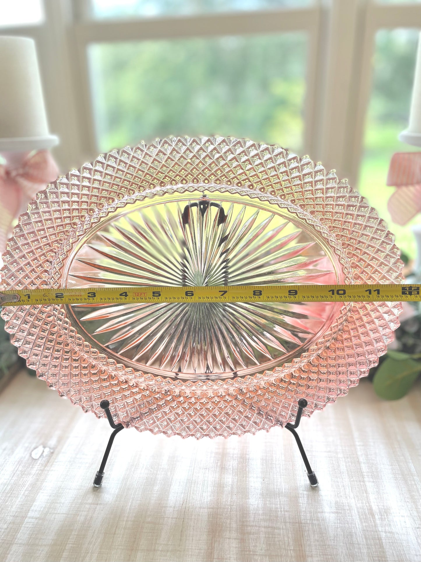 Antique Miss America Pink Depression Glass Oval Party Platter