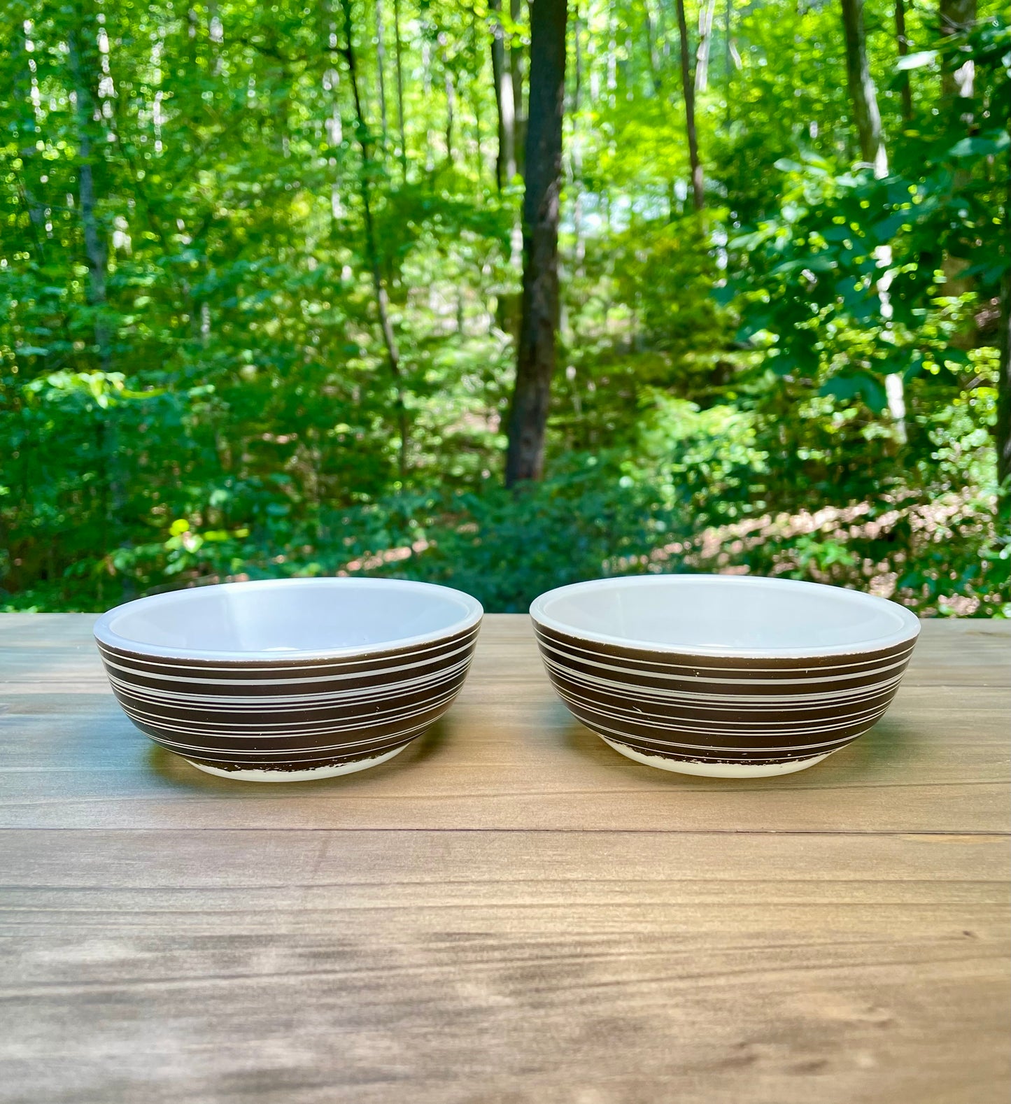 pre pyrex opalware corning ittle joe glassblower logo ovenware black striped cereal bowl soup bowl 15 ounce milk glass tableware macbeth evenas company 1936 corning rare kitchenware  collector bowl antique rare pyrex gift christmas gift for her housewarming gift birthday mothers day pyrex collector gift  glassbowl bowl thebrokenbirdcompany free shipping made in USA