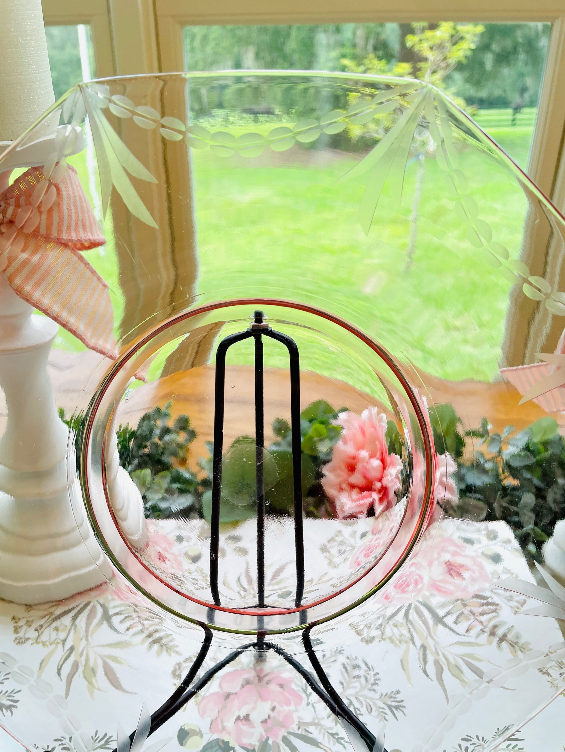 antique glass pink depression glass cake plate thebrokenbirdcompany party plate cake plate pink glass pink kitchenware pink plate pink birthday gift rare pink glass octagon shaped plate fancy plate for cake antique pink cake plate