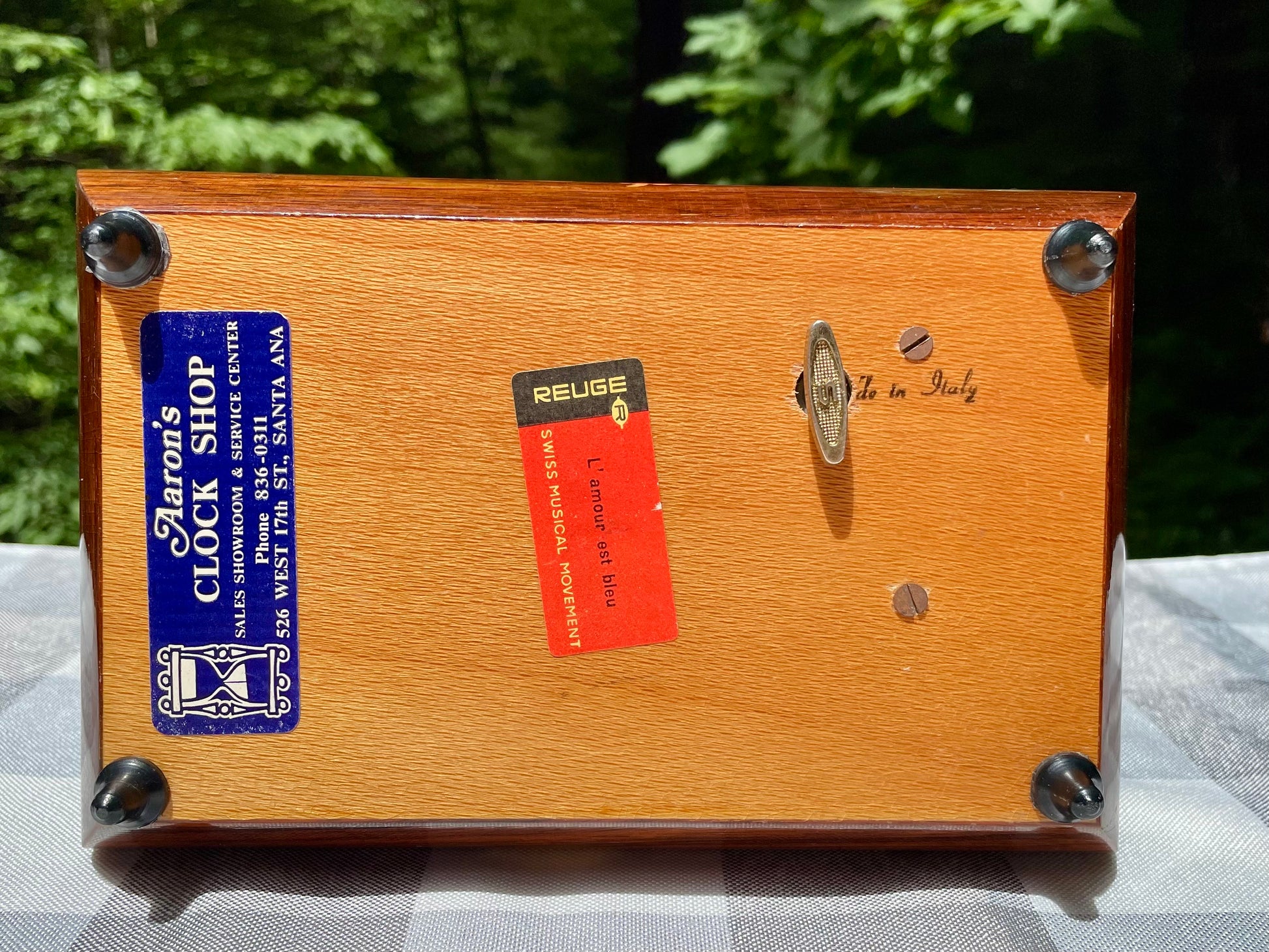 Italian made vintage reuge swiss music movement jewelry music box red velvet inside hand inlaid floral motifs gold trim wind up music box vintage music box pink flowers white and yellow flowers birthday gift for her christmas unique gift thebrokenbirdcompany free shipping rare music box collectible jewelry box made in italy