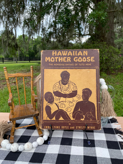 Vintage Hawaiian Book
- Hawaiian Mother Goose
- Tutu Nene Rhymes
- Emma Lyons Doyle
- Ethelyn Myhre Illustrations
- 1947 Second Edition
- Hawaiian Children's Literature
- Nonsense Rhymes Book
- Hawaiiana Collectible
- Mother Goose Adaptation
- Honolulu Publisher
- Vintage Nursery Rhymes
- Hawaiian Folklore
- 1940s Children's Book
- Island Heritage Book
- Rare Hawaiian Kids Book
- Polynesian Culture Rhymes
- Collectible Vintage Hardcover