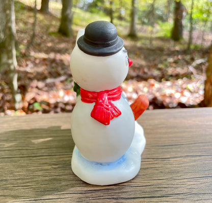 vintage UCGCO ceramic Christmas Figurine little boy in beanie snowman winking christmas tree hand painted 4 inch christmas decor ornament home decor vintage christmas gift Thebrokenbirdcompany free shipping 