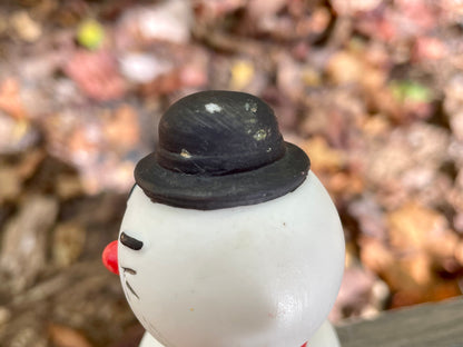 vintage UCGCO ceramic Christmas Figurine little boy in beanie snowman winking christmas tree hand painted 4 inch christmas decor ornament home decor vintage christmas gift Thebrokenbirdcompany free shipping 