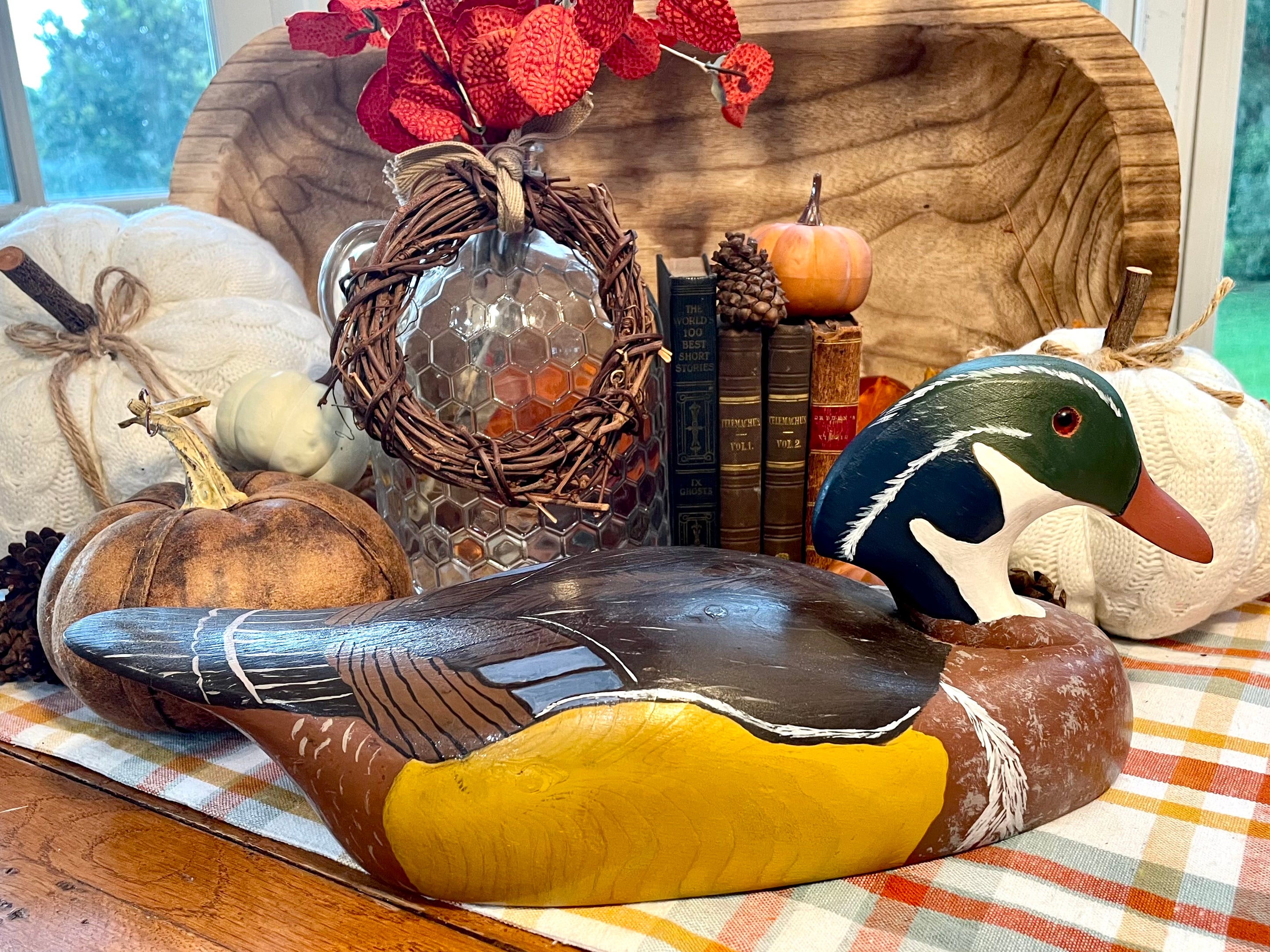 Vintage Wooden Duck Decoy Male Wood Duck – The Broken Bird Company