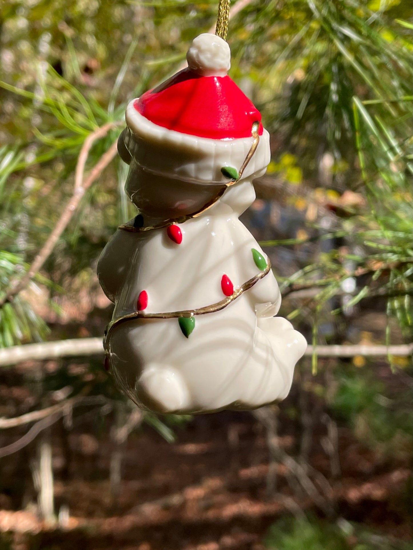 vintage tangled christmas bear 1999 lenox christmas ornament christmas decor white bear home decor christmas tree ornament thebrokenbirdcompany free shipping lenox bear discontinued christmas decor lenox america holiday gift  