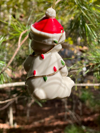 vintage tangled christmas bear 1999 lenox christmas ornament christmas decor white bear home decor christmas tree ornament thebrokenbirdcompany free shipping lenox bear discontinued christmas decor lenox america holiday gift  
