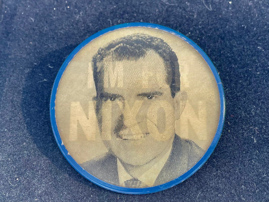 1960 nixon campaign button, i’m for nixon, lenticular flasher button, vari-vue nixon, holographic campaign pin, richard nixon memorabilia, 1960 presidential election, patriotic political button, vintage american history, presidential collectibles, nixon lodge, original campaign pinback Thebrokenbirdcompany free shipping history lover 