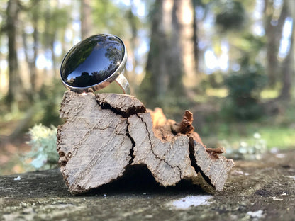 black obsidian ring, sterling silver obsidian ring, vintage statement ring, wide band silver ring, large oval black stone ring, bohemian jewelry, cabochon obsidian ring, unisex silver ring, gothic jewelry, minimalist statement ring, natural volcanic glass ring, handmade sterling silver ring, bold silver ring, black gemstone ring
“vintage sterling silver black obsidian cocktail ring”, “large black stone wide band ring”, “boho silver obsidian jewelry Thebrokenbirdcompany free shipping gift 