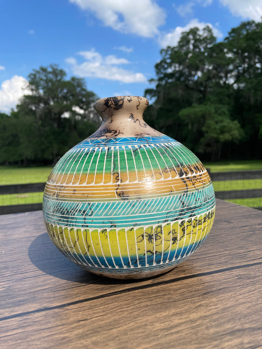 Marble Horsehair Navajo Artistic Vase