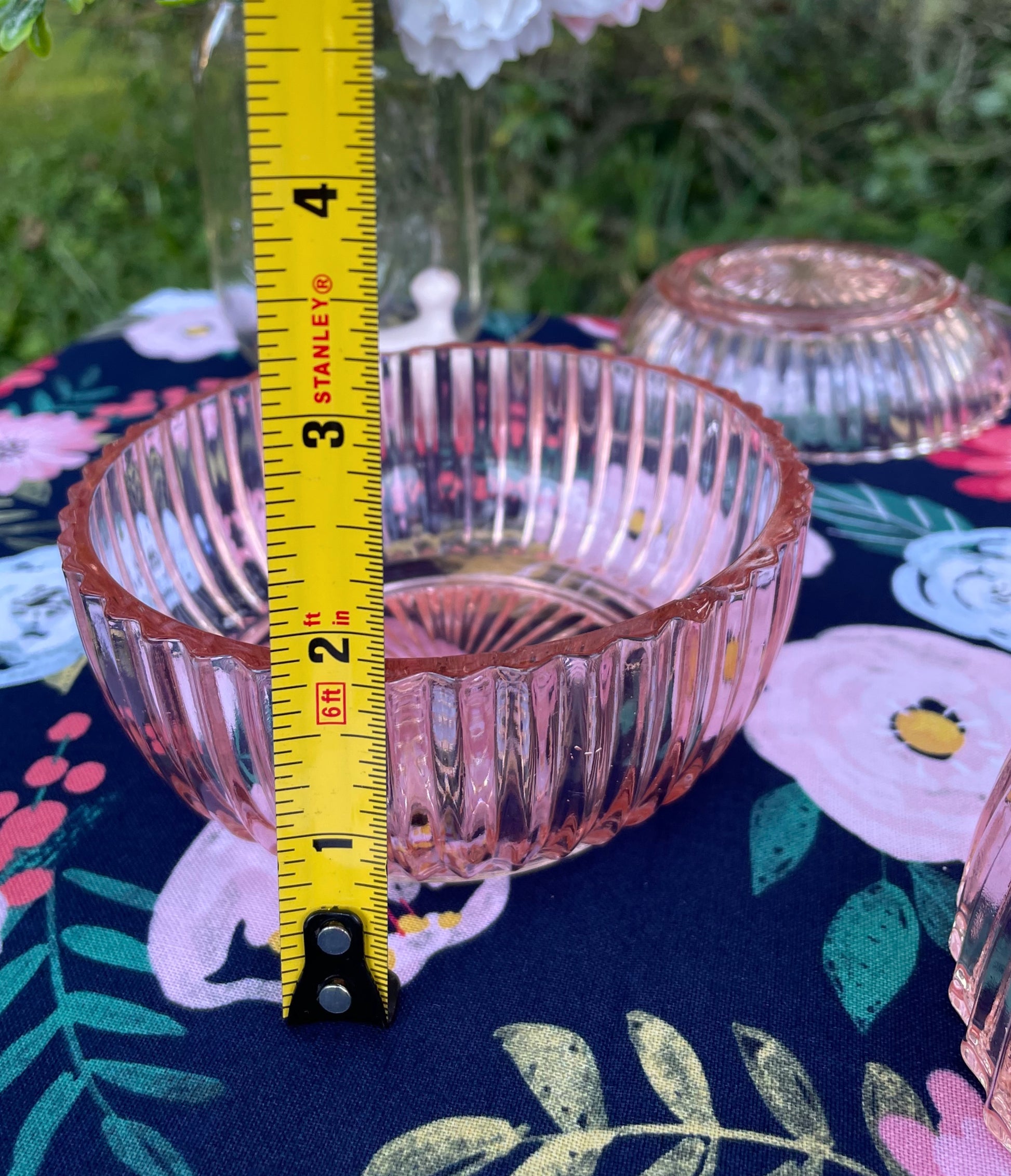 Antique Anchor Hocking Queen Mary Pink Depression Glass Set of Sauce Bowl Set of 3 and 2 Matching Cups with Handles Thebrokenbirdcompany vintage pink dishes party dishes pink glass bowl and cup Easter dinner vintage kitchen unique birthday gift
