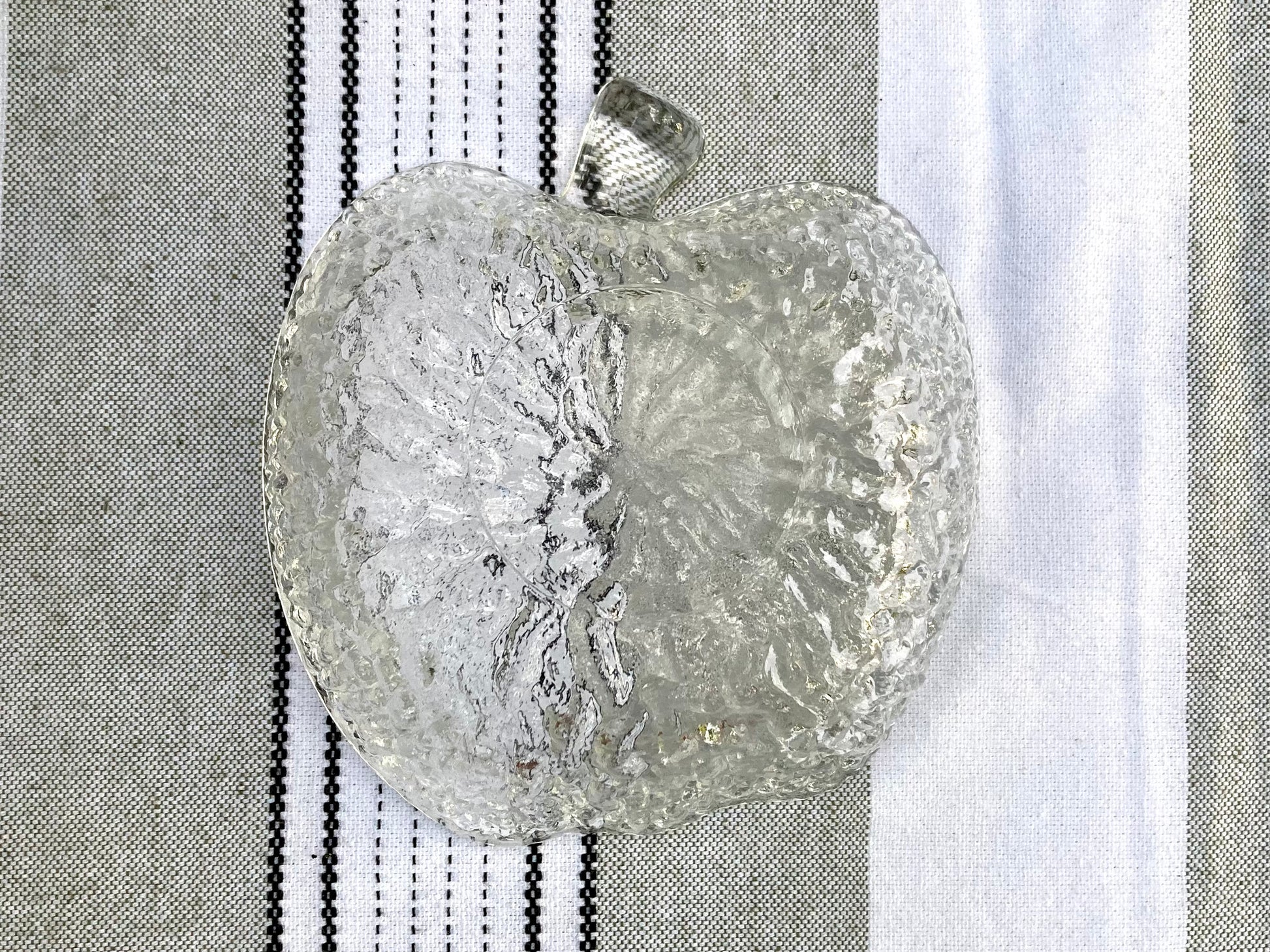 vintage glass apple bowl Italian pressed glass bowl
textured crinkle glass apple dish
mid century modern glassware
retro dessert bowls set
clear glass salad bowls
fruit bowl vintage
bark texture glass apple
covetro style glass
5 inch apple trinket dish
vintage kitchen decor
farmhouse tableware
set of 5 glass bowls vintage italian apple shaped dessert bowls 1970s Thebrokenbirdcompany 