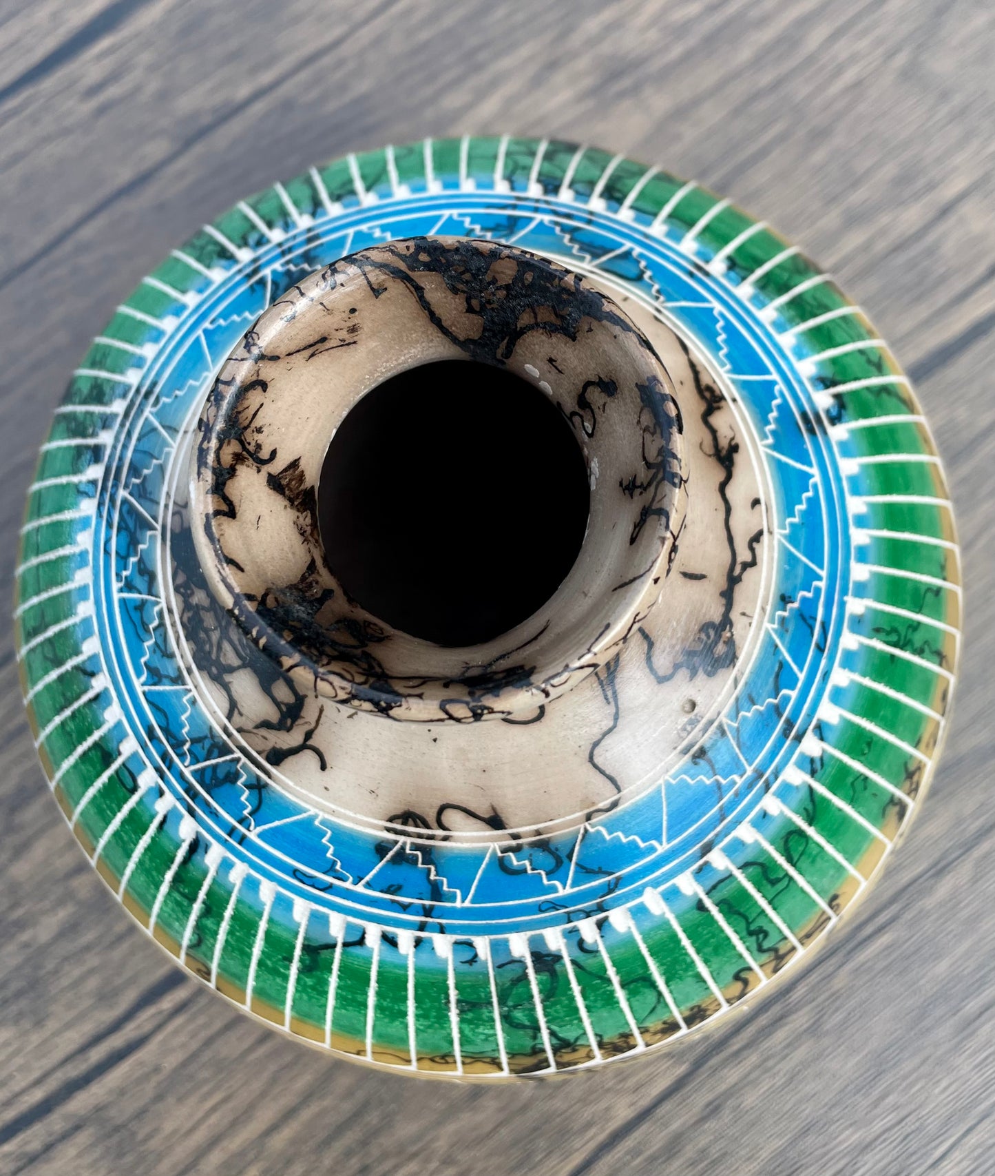 Marble Horsehair Navajo Artistic Vase