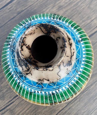 Marble Horsehair Navajo Artistic Vase