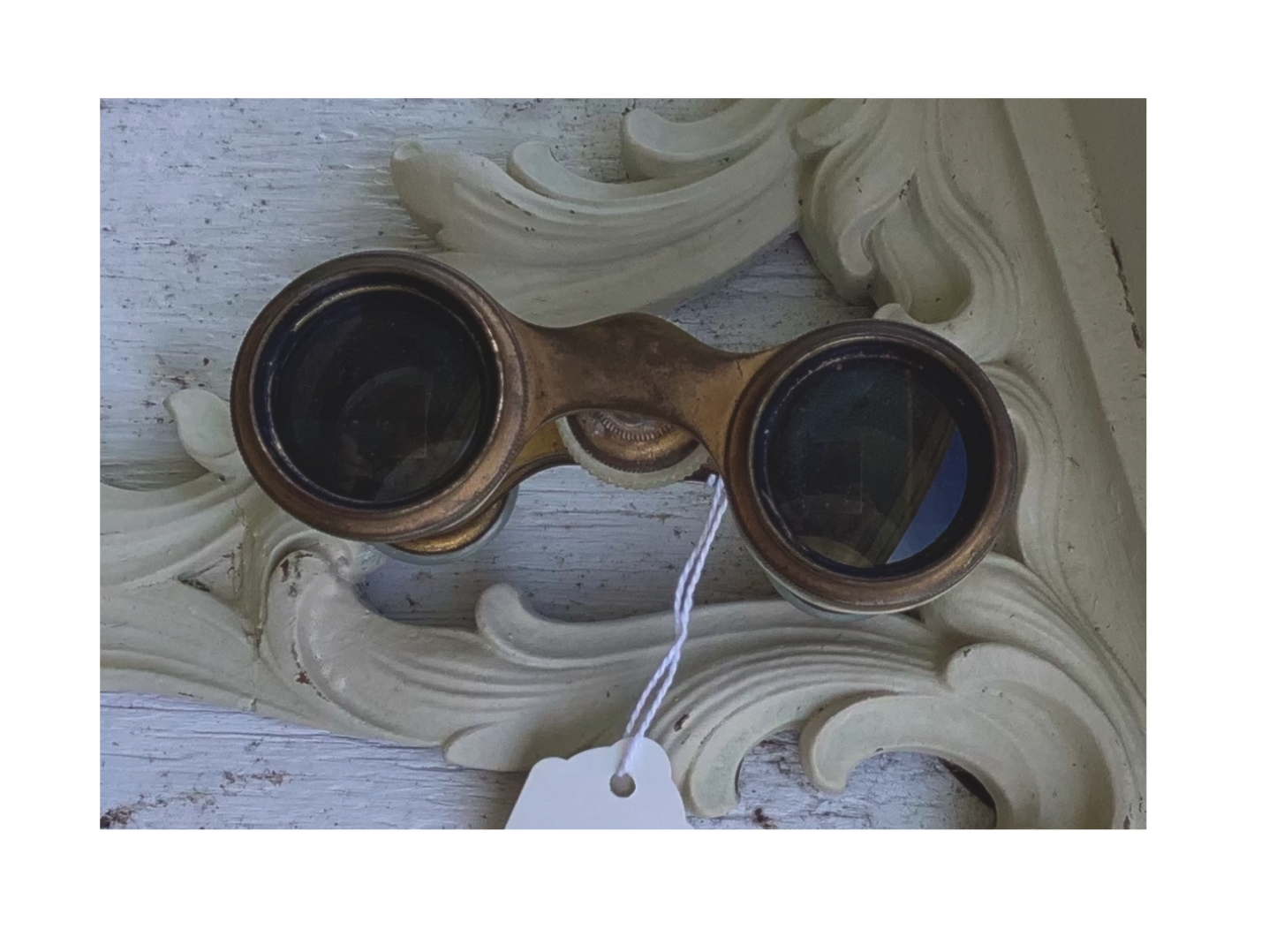 Vintage Verei Mother Of Pearl French Opera Binocular Viewing Glasses