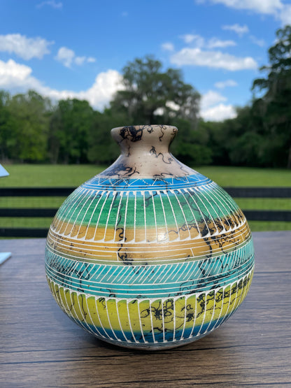 Marble Horsehair Navajo Artistic Vase