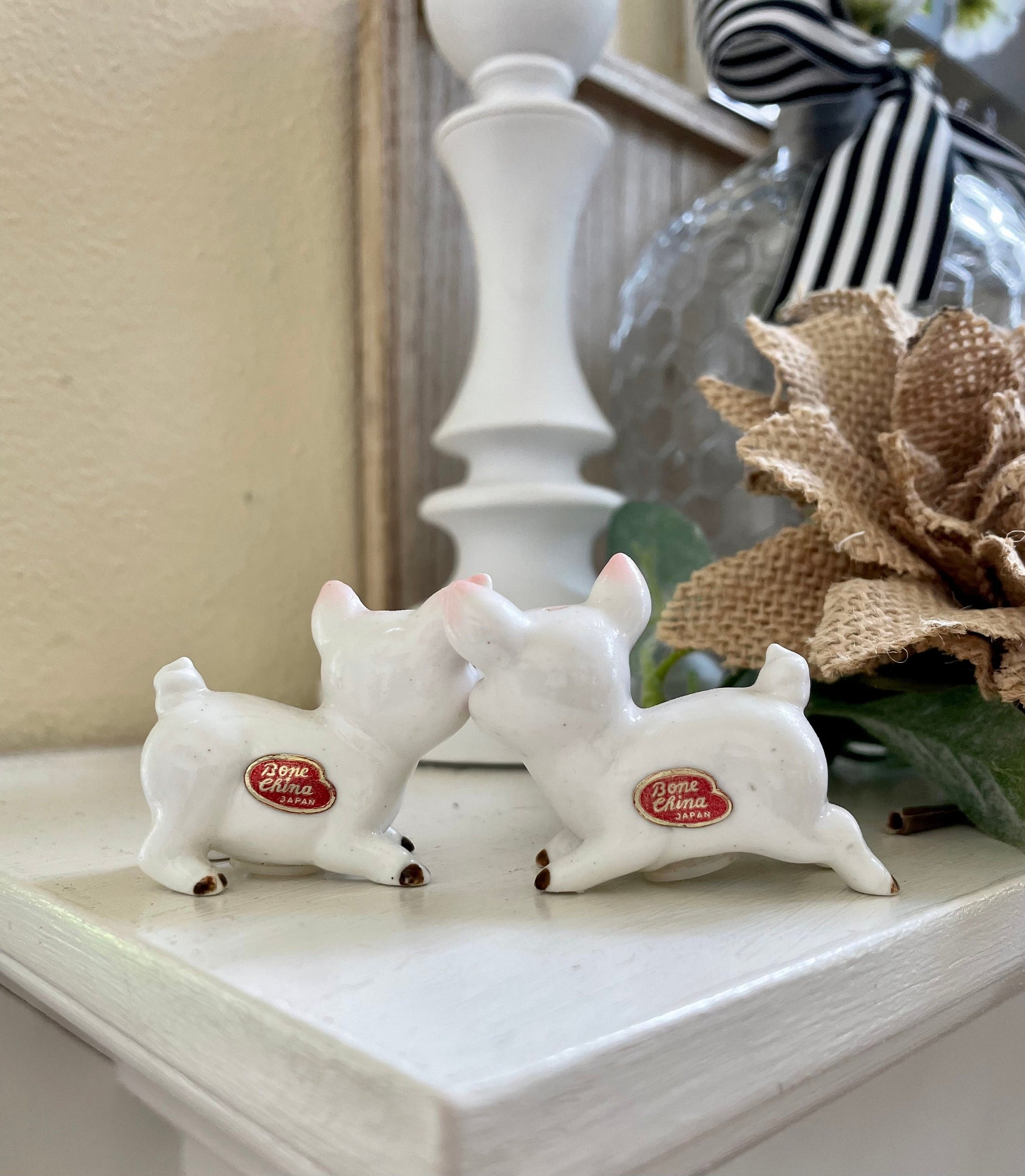 vintage pig salt and pepper shakers
•  bone china japan pigs
•  miniature pig shakers
•  mcm pig salt pepper
•  pink floral pig shakers
•  japan bone china salt pepper
•  tiny piglet figurines
•  vintage kitchen collectibles
•  kitsch pig shakers
•  hand painted ceramic pigs
•  farmhouse pig decor
•  retro salt and pepper set
salt and pepper shakers set, animal figurines, 1950s 1960s vintage, cottagecore kitchen, pig lover gift Thebrokenbirdcompany free shipping
