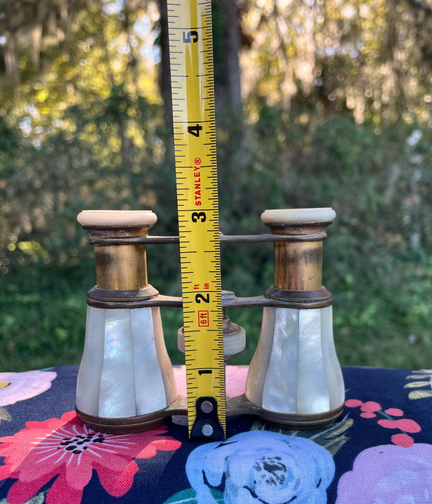 Vintage Verei Mother Of Pearl French Opera Binocular Viewing Glasses