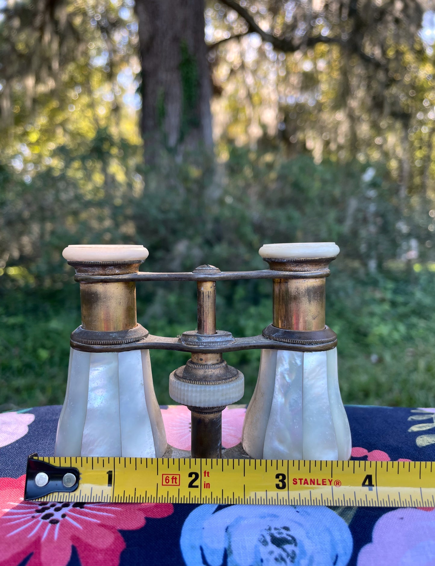Vintage Verei Mother Of Pearl French Opera Binocular Viewing Glasses